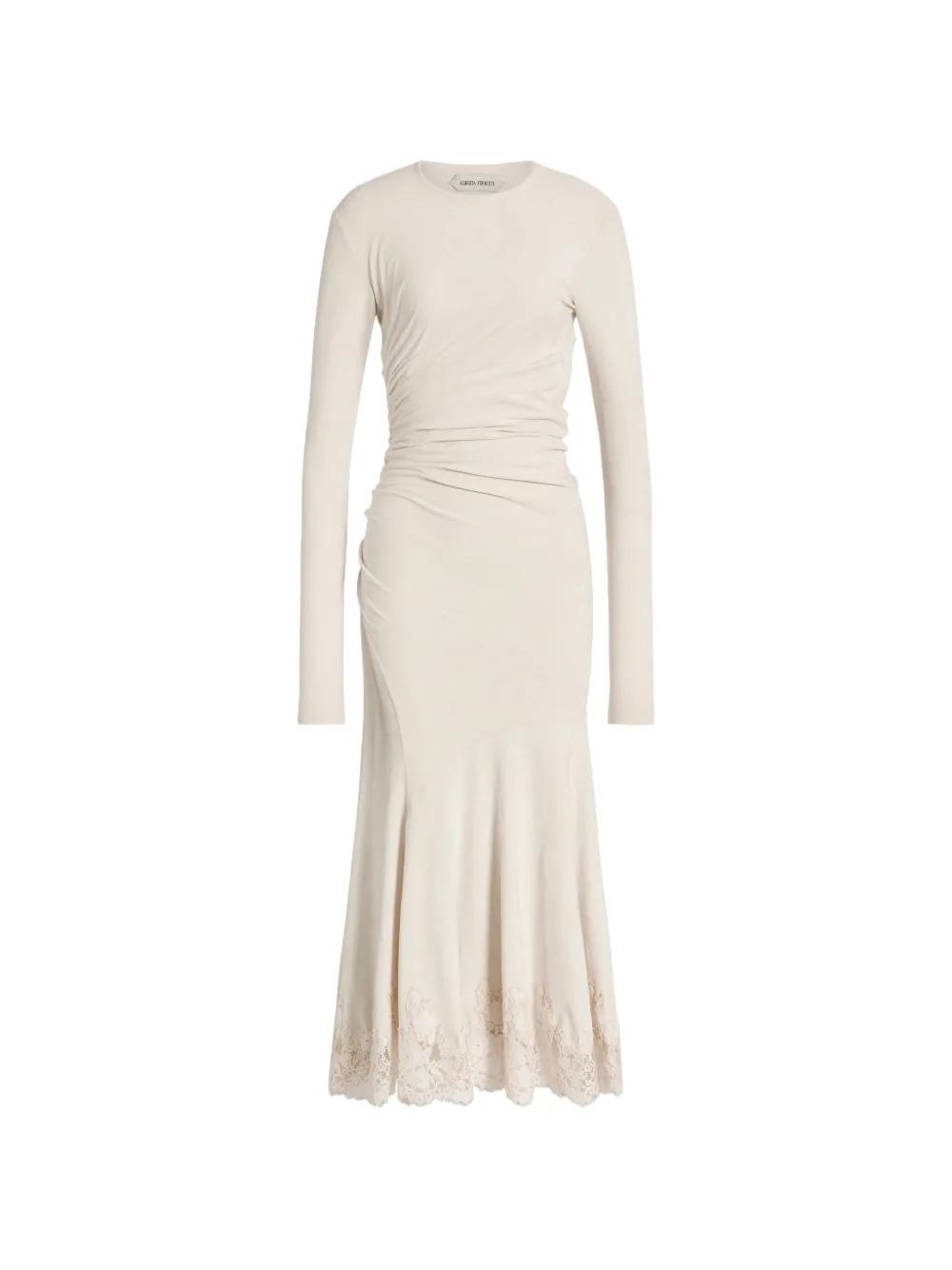 blue dress with cream lace Regina Blue Lace Maxi Dress - US 8 main image 1