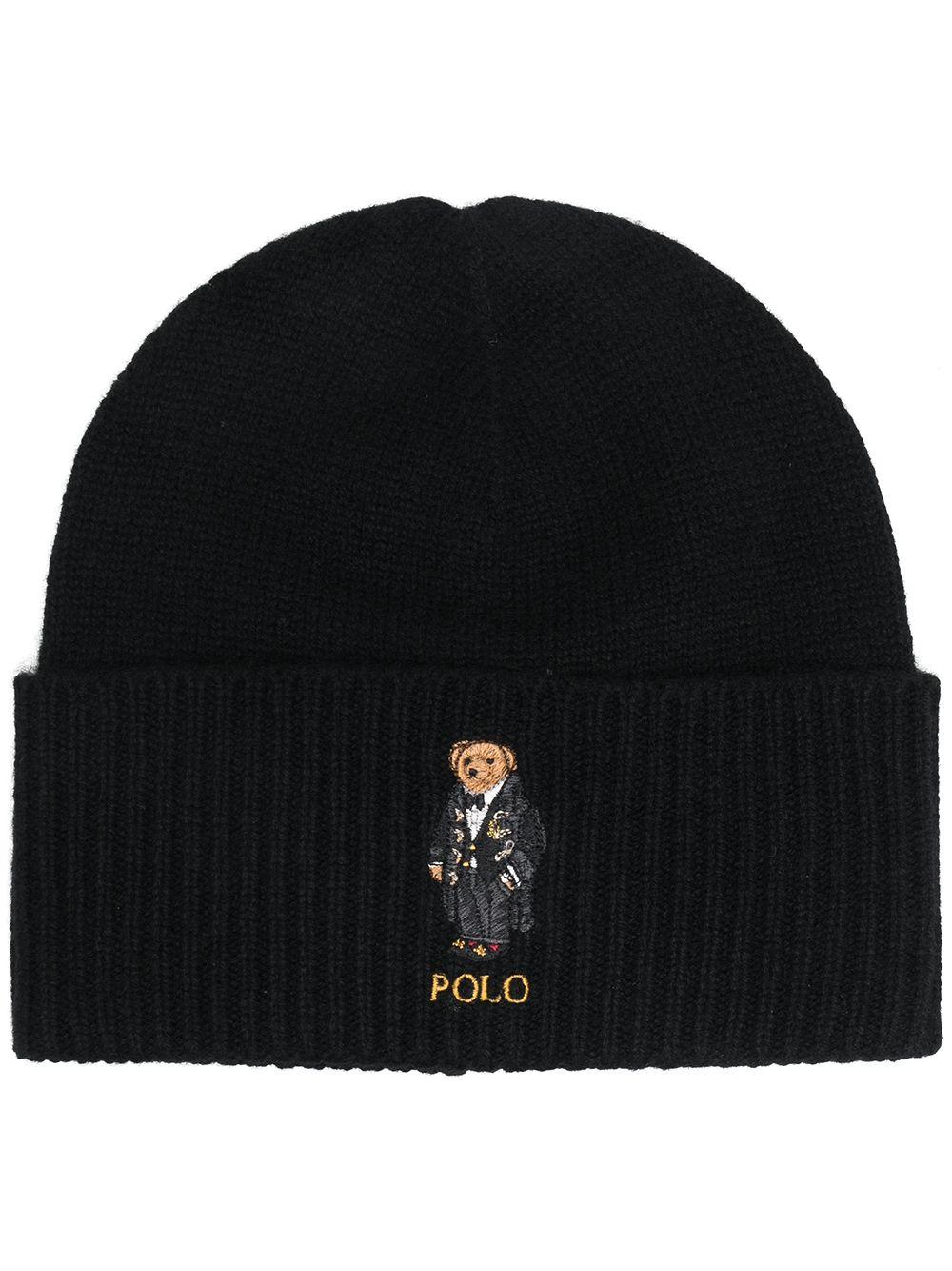 Polo Ralph Lauren Wolle 'Holiday Bear' Mütze in Schwarz für Herren | Lyst DE