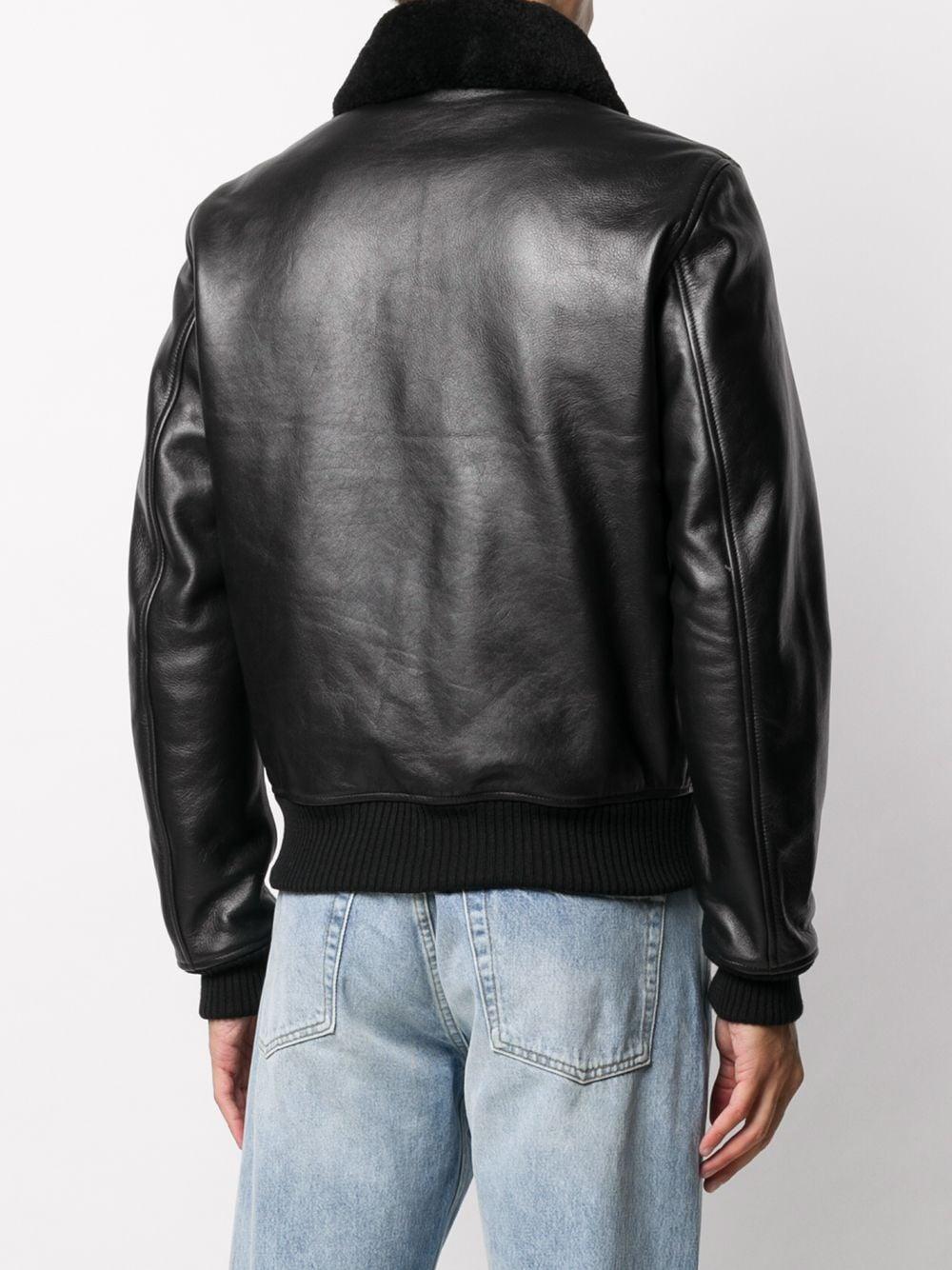 sandro black leather jacket