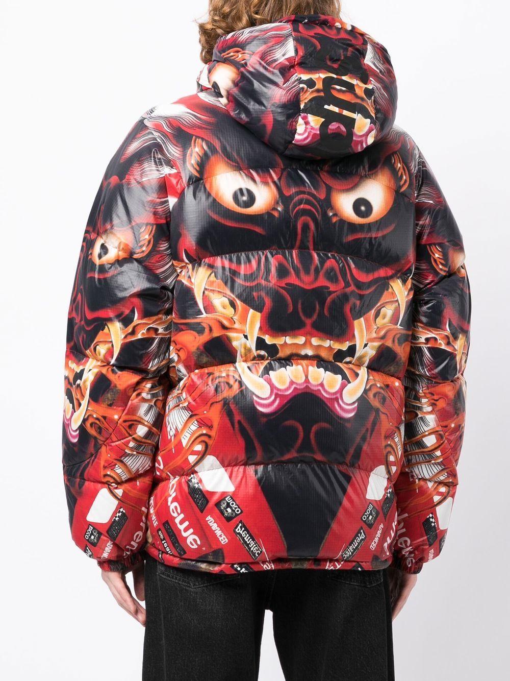 Supreme Graphic-print Puffer Jacket in Red for Men | Lyst