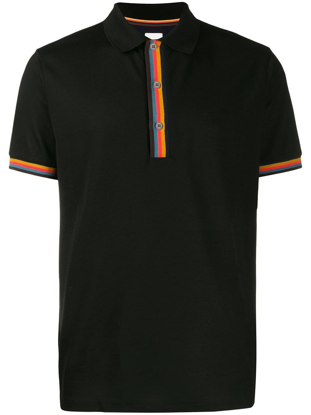 Paul Smith Artist Stripe Polo Shirt in Black for Men - Save 29% - Lyst