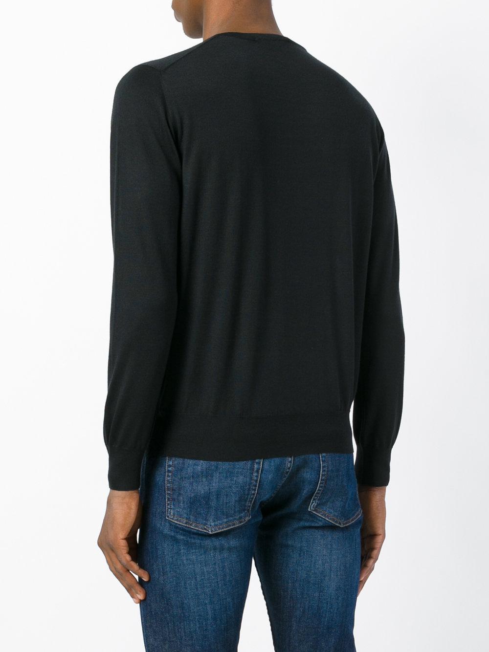 Cruciani Cashmere Crew Neck Sweater in Blue for Men - Lyst