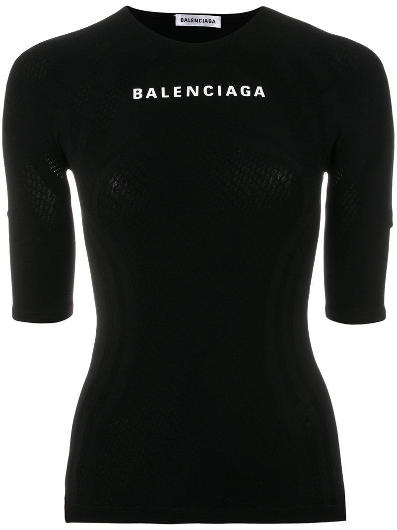 Balenciaga Athletic Top in Black | Lyst