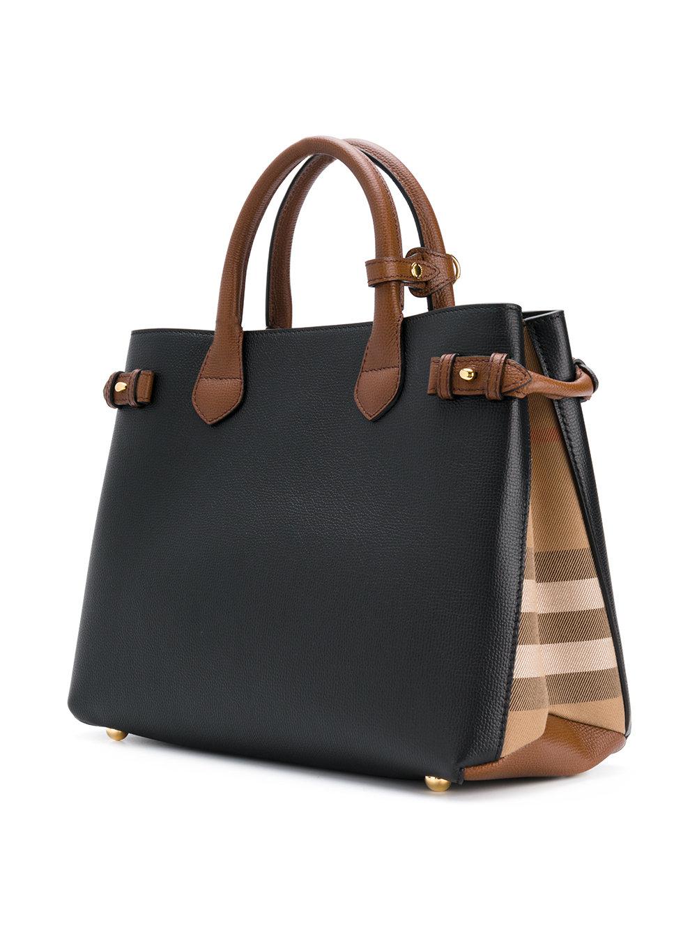 Burberry Leather Banner Medium Bag In Brown Lyst