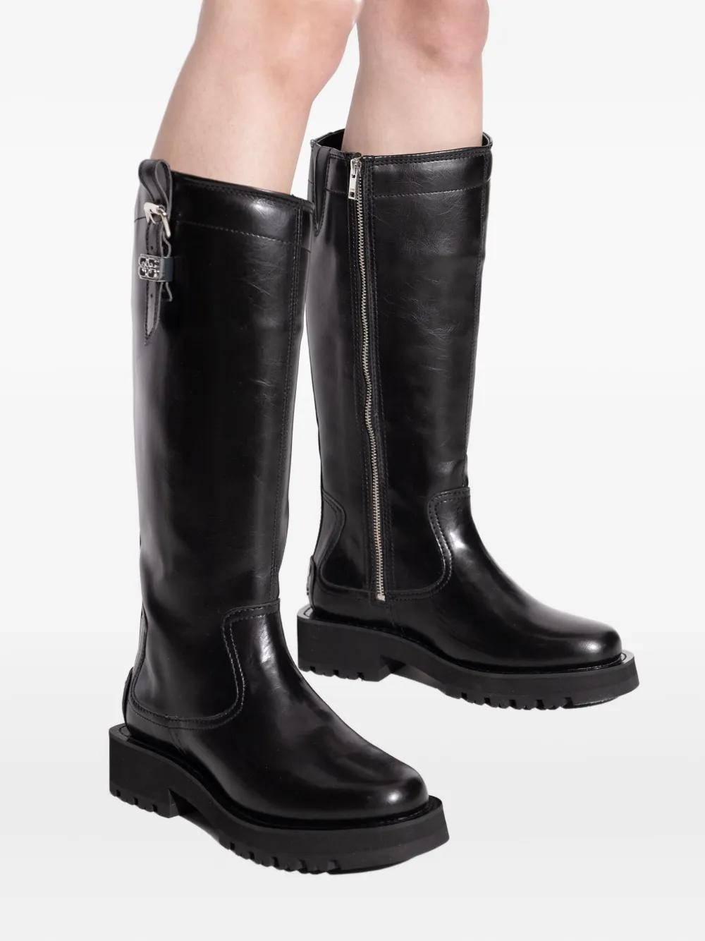 【関税＆送料込み】Ganni Black Synthetic Boots Ganni Country Boots | italist
