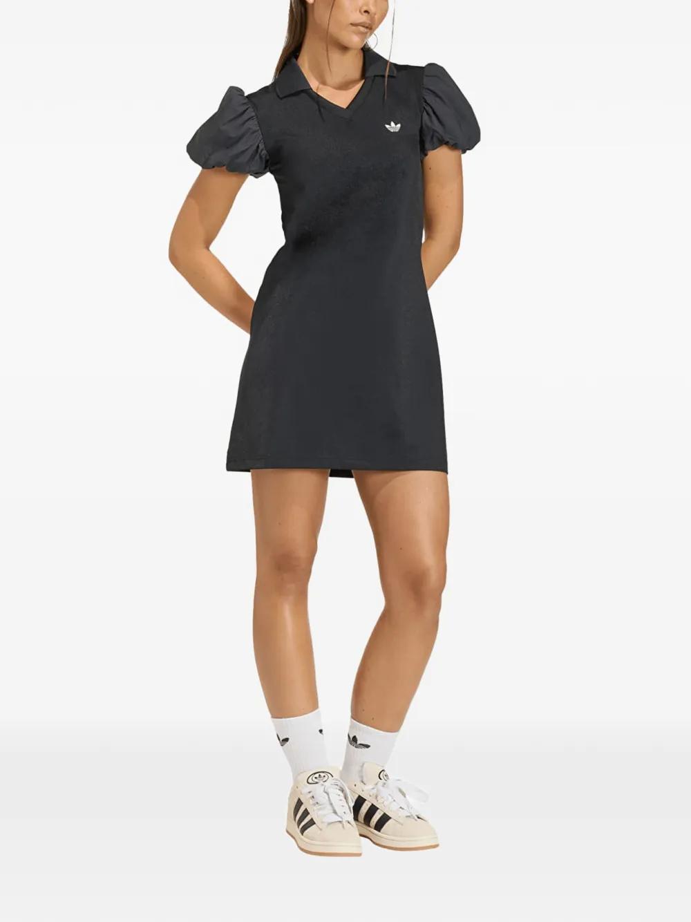 adidas mini dress black NEW ADIDAS ORIGINALS WOMEN'S TREFOIL MINI DRESS ~ SIZE LARGE #JW2586 BLACK
