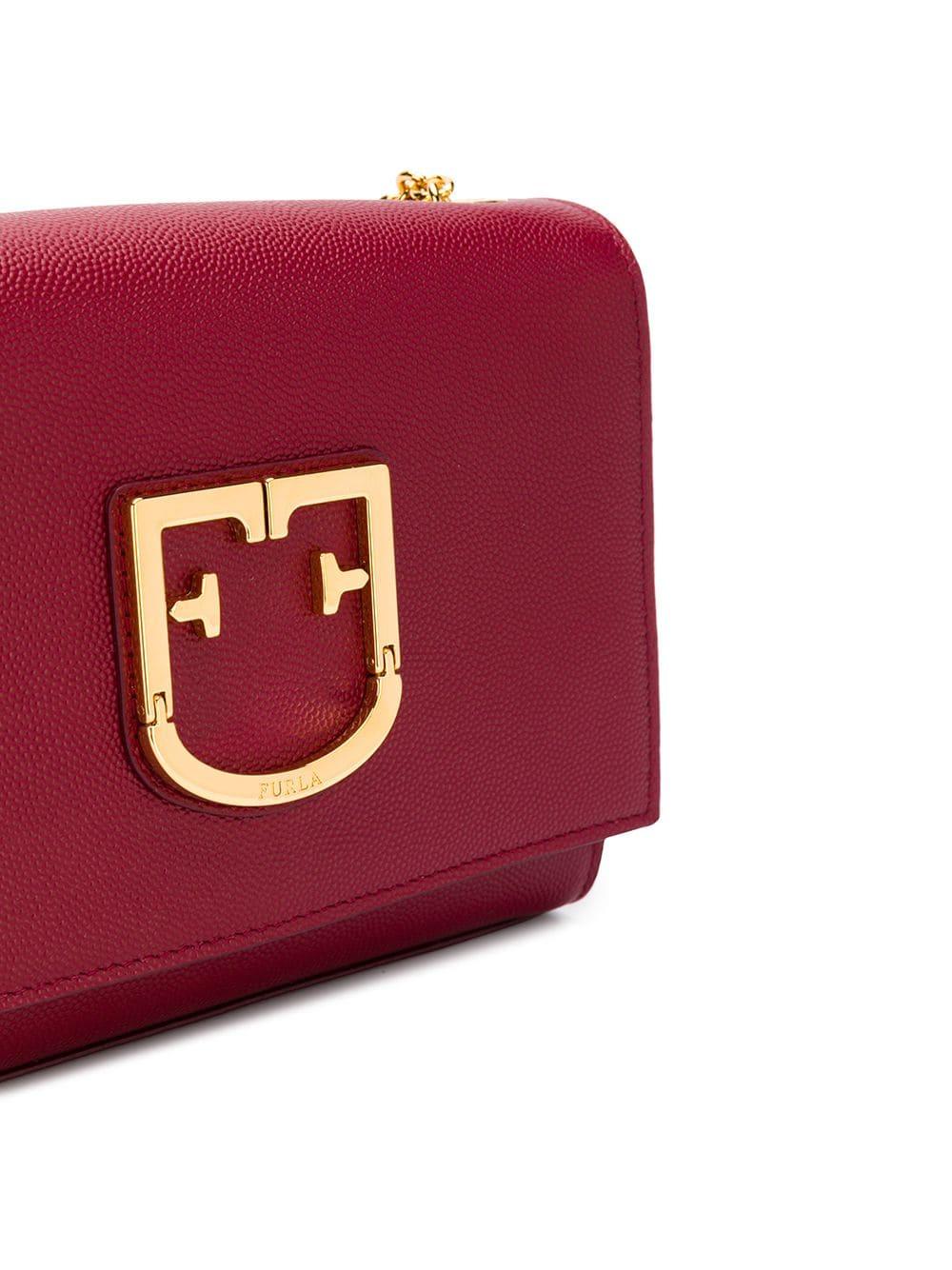 Furla Leather Viva Mini Crossbody Bag in Red - Lyst