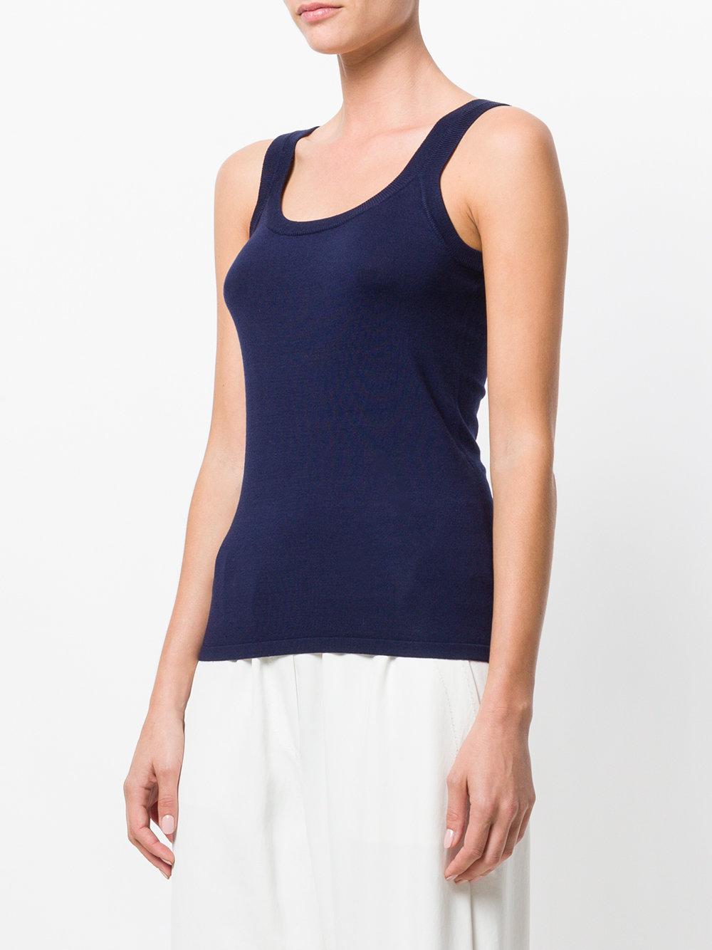 Download Lyst - La Perla Round Neck Tank Top in Blue