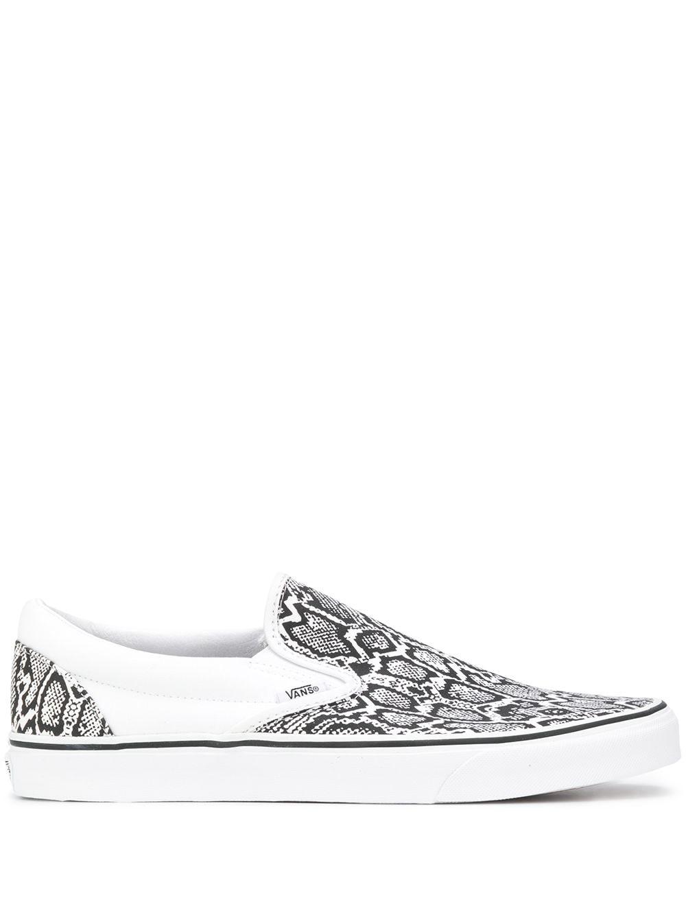 Vans Snakeskin-print Slip-on Sneakers in White | Lyst