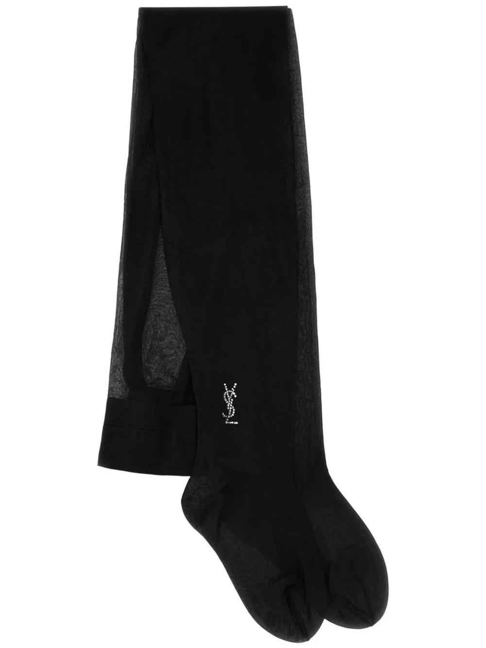 タイツ・ソックス SAINT LAURENT BLACK WOOL COLLANT SOCKS Women's Saint Laurent Tights and pantyhose | Lyst
