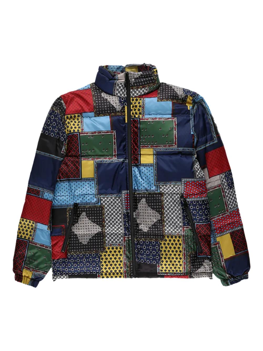 Stussy Patchwork Puffer Jacket in Blue for Men | Lyst UK