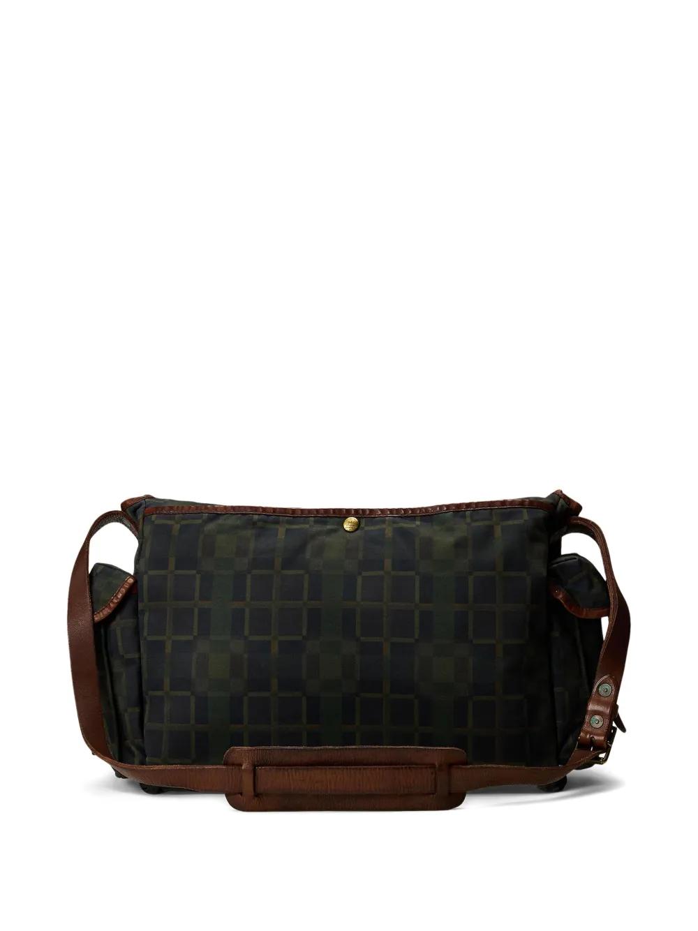 RRL Medium Checked Messenger Bag in Black for Men Lyst