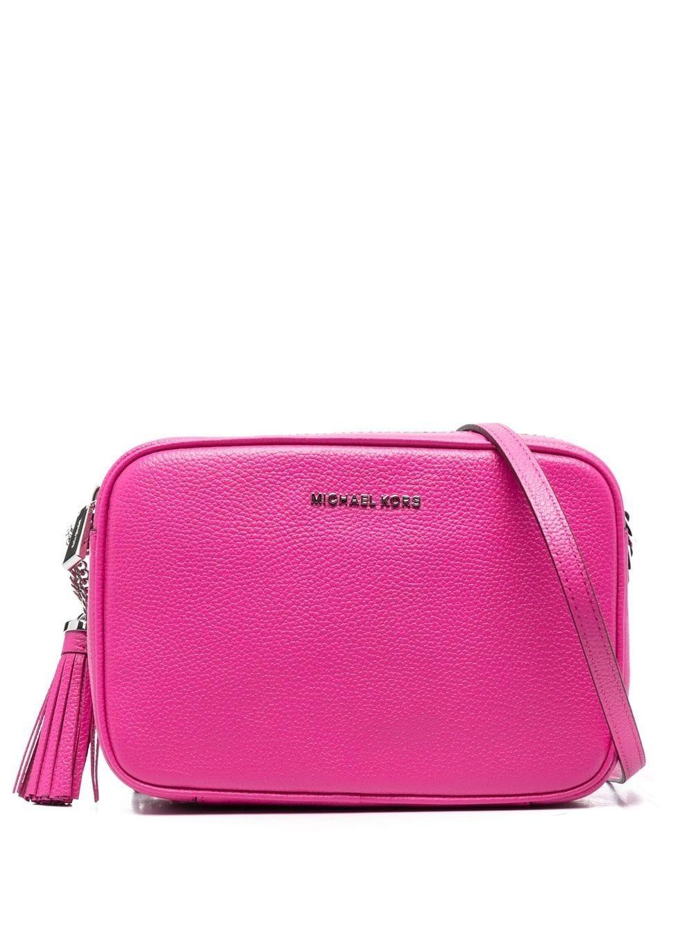MICHAEL Michael Kors Ginny Leather Crossbody Bag in Pink | Lyst