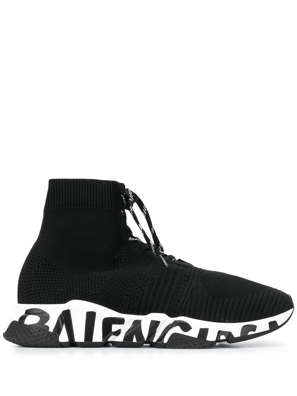 Balenciaga Rubber Soksneakers Met Veters in het Zwart voor heren - Lyst