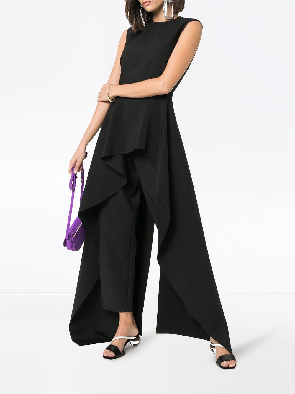 solace london soraya peplum jumpsuit