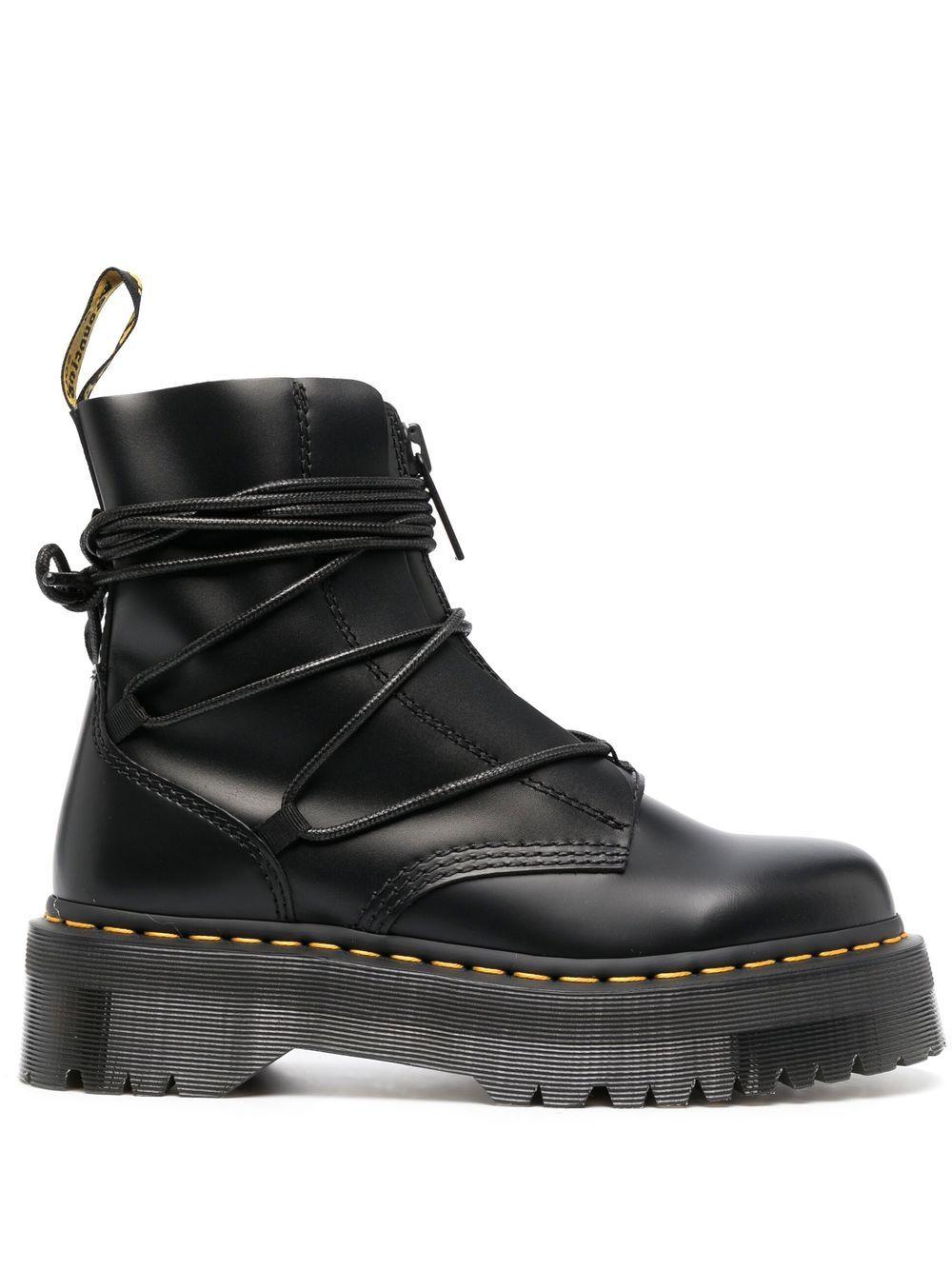 Dr. Martens Jarrick Ii Flatform Leather Boots in Black | Lyst