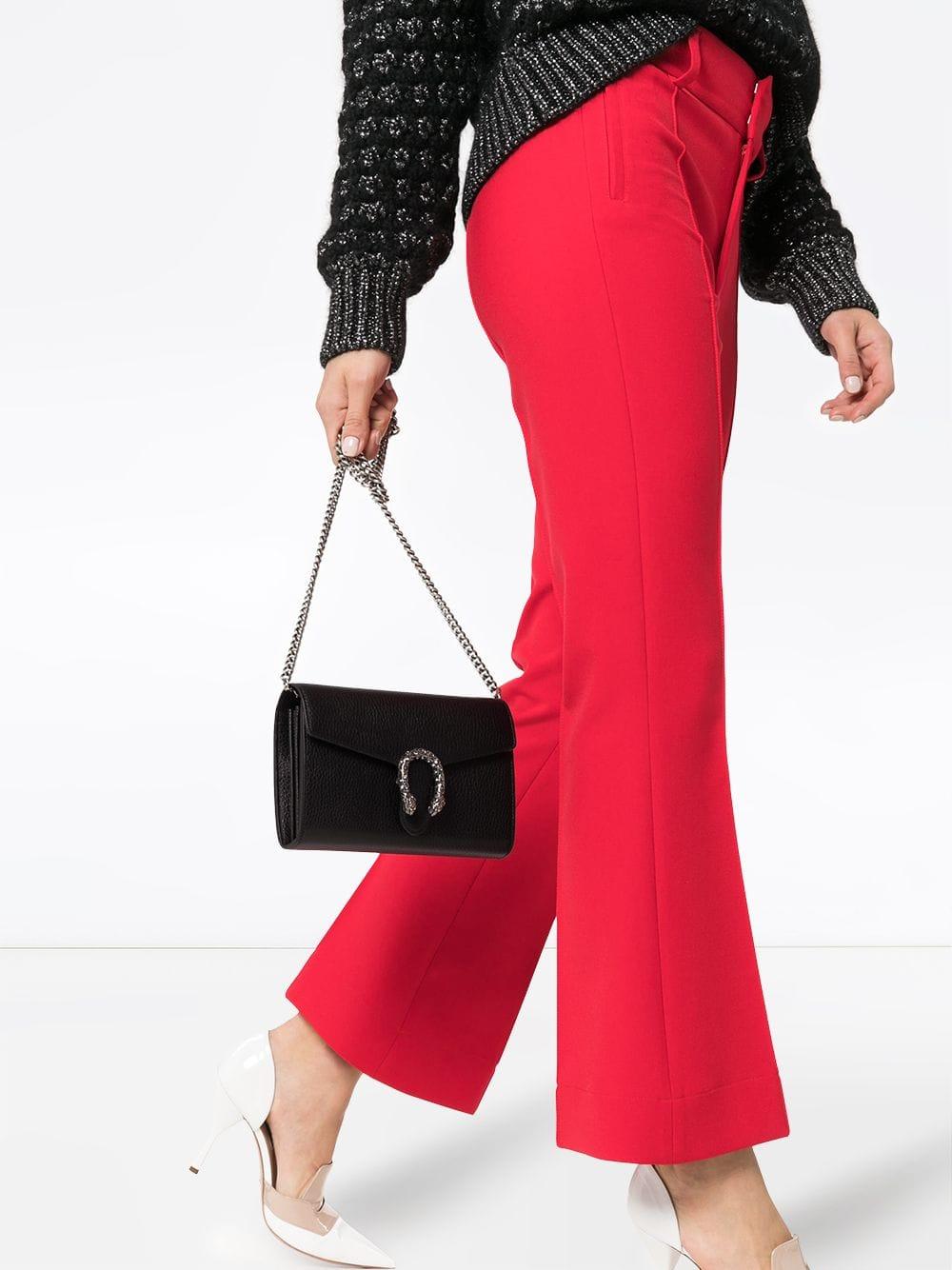 gucci dionysus black leather mini