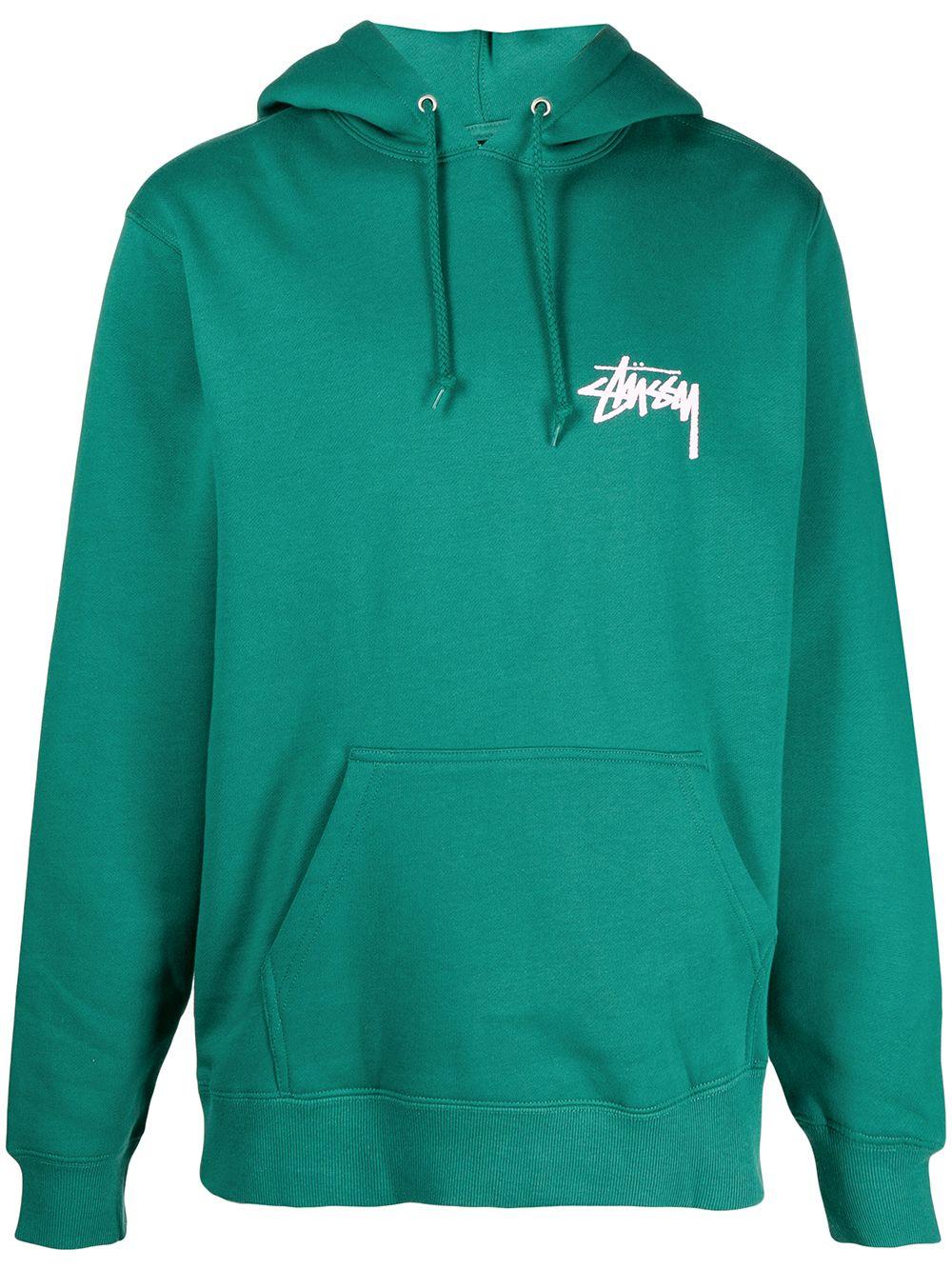 Stussy Cotton Peace & Love Hoodie in Green for Men | Lyst