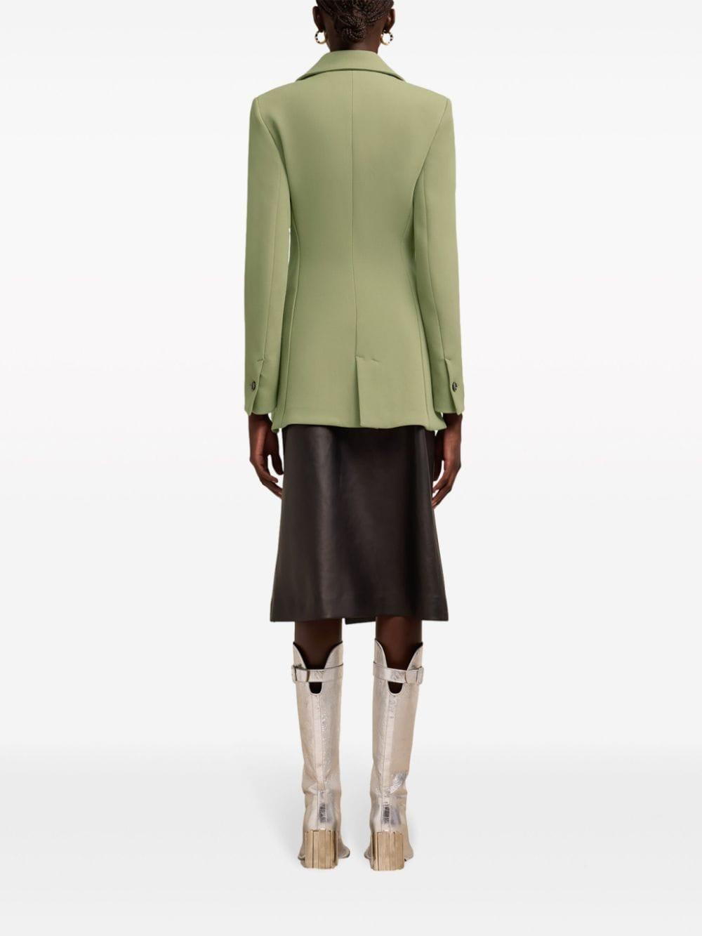 AMI Paris single-breasted wool coat - Green