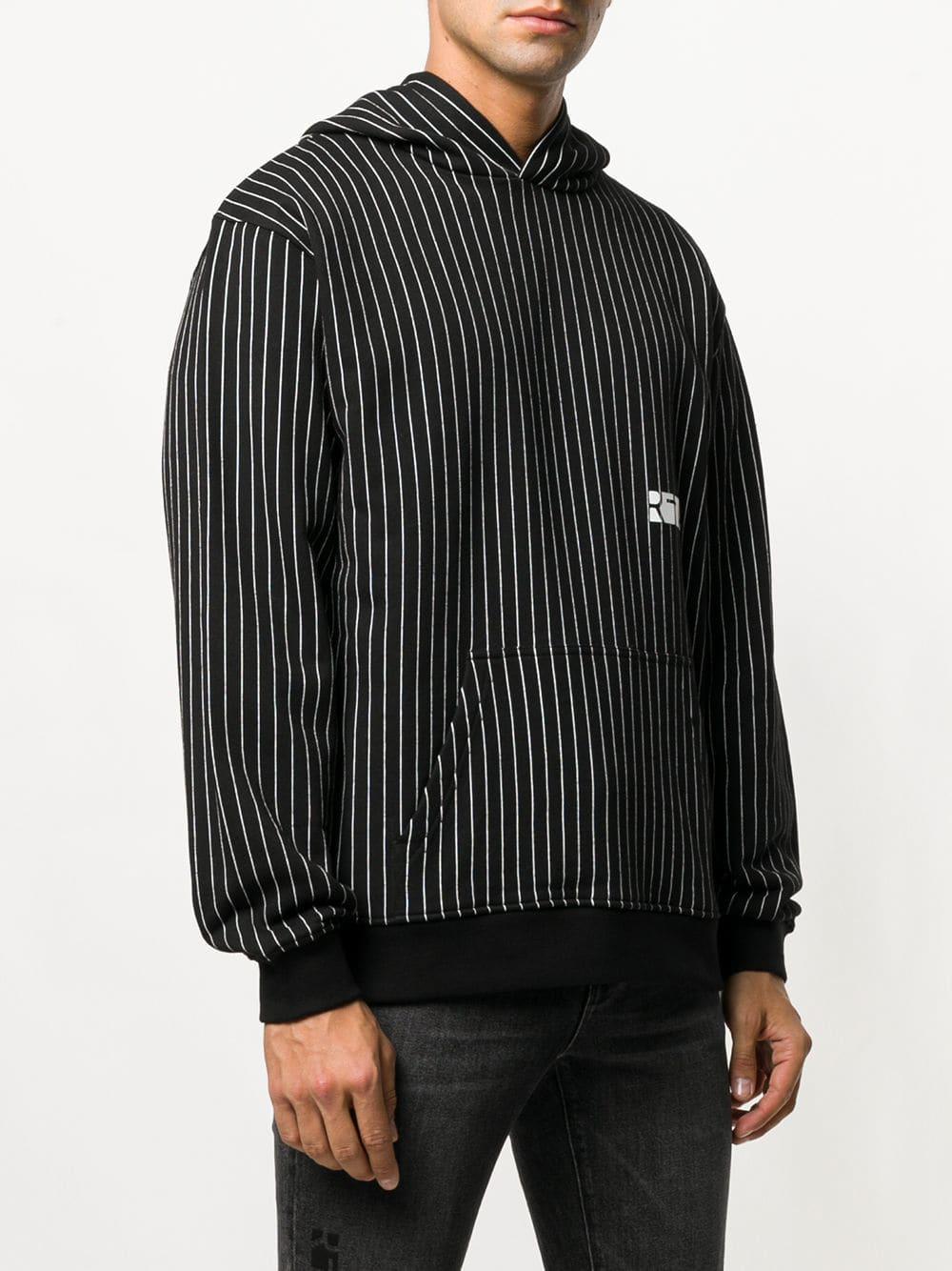 RtA logo-patch drawstring hoodie - Black