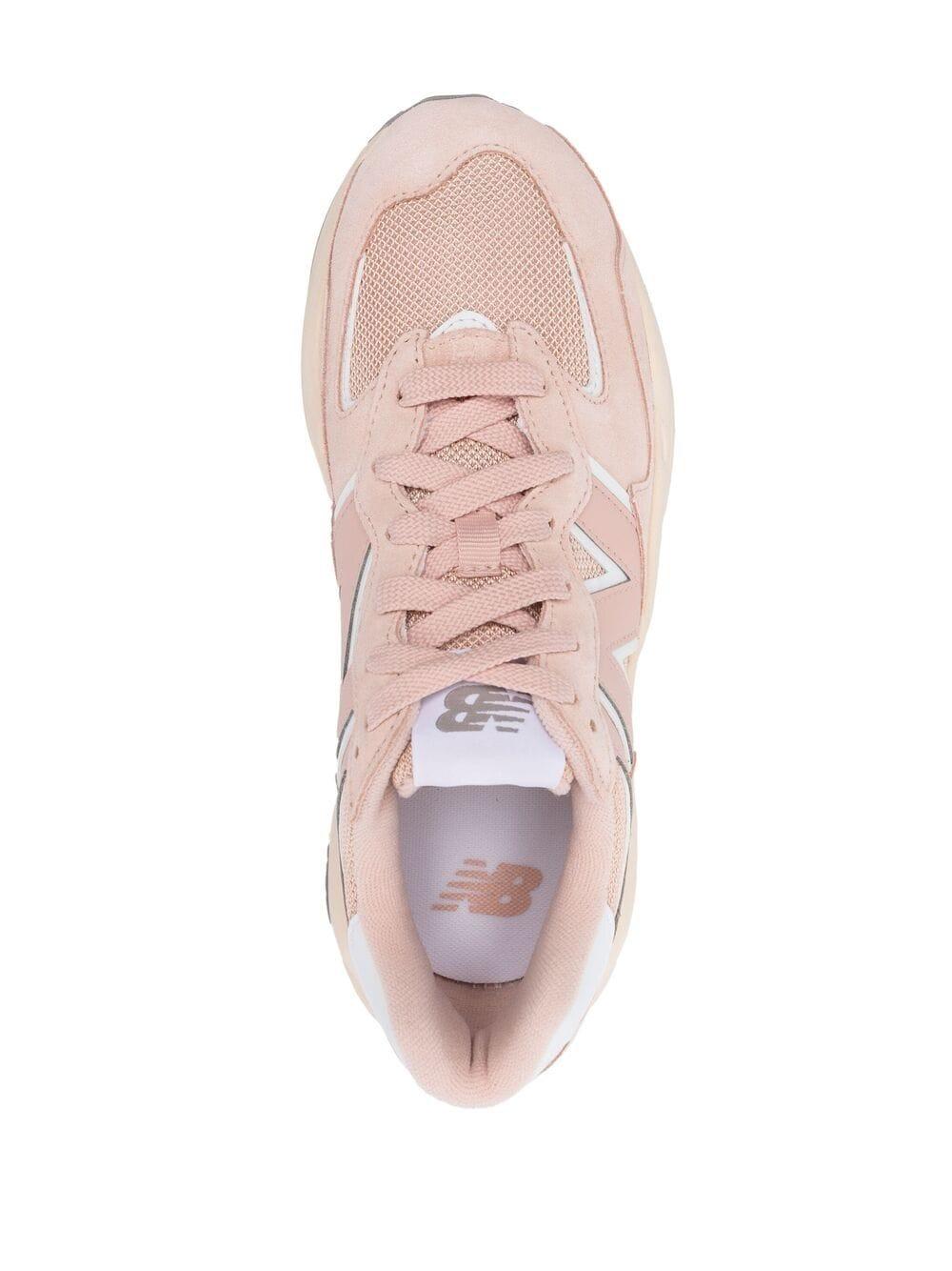 New Balance Suede W57/40cc Chunky-sole Sneakers in Pink - Lyst