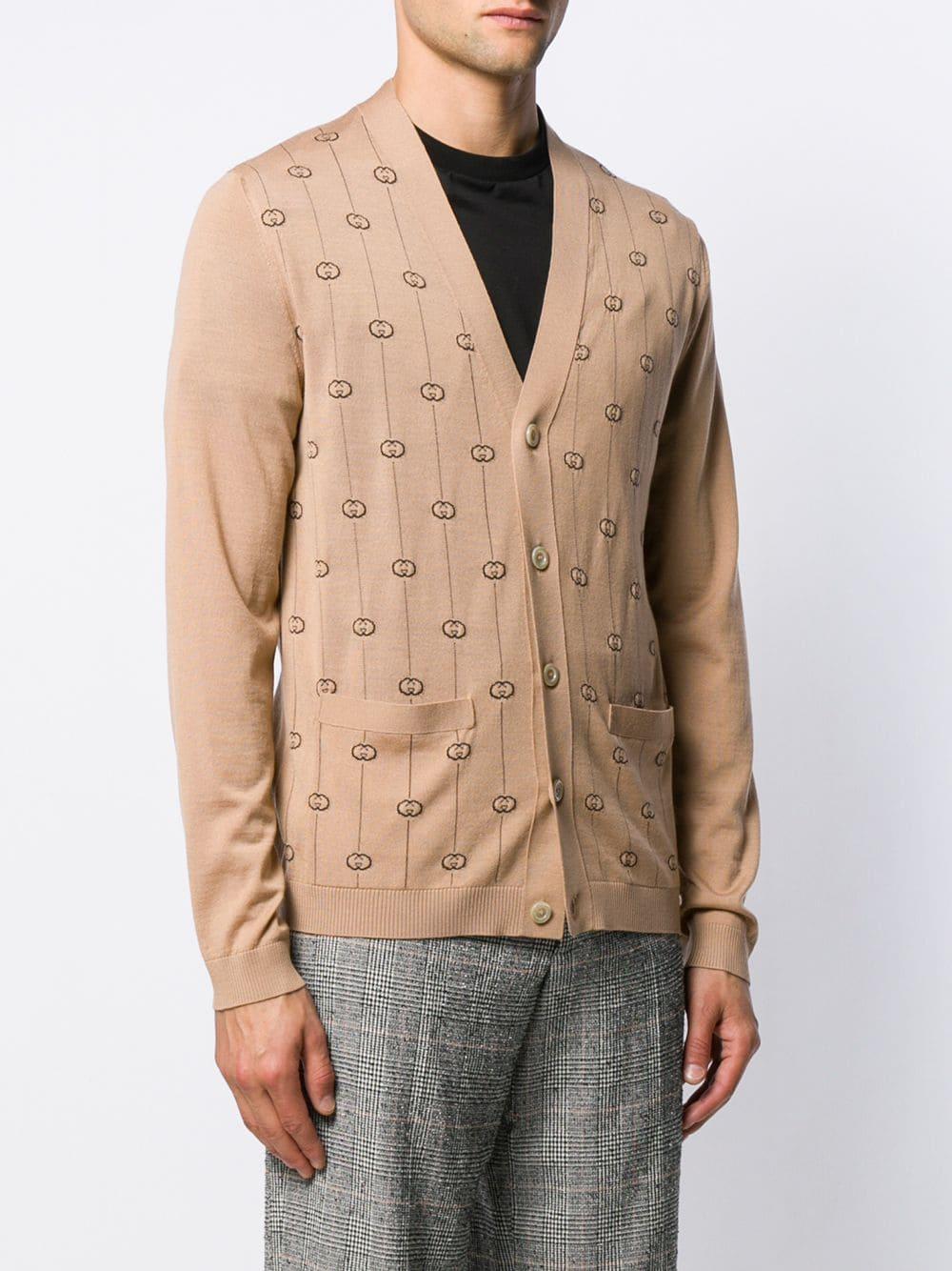 Gucci Wool Cardigan in Brown/Beige (Brown) for Men Save 41 Lyst