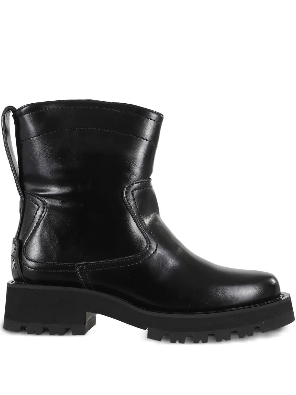 ショートブーツ・ブーティ Ganni Leather ankle boots GANNI Leather platform ankle boots | THE OUTNET