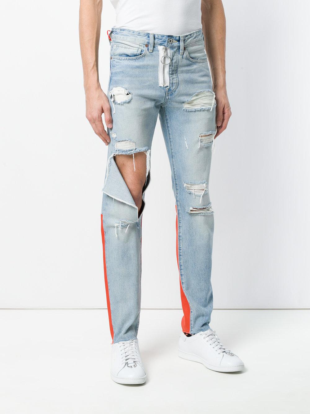 Off-White c/o Virgil Abloh X Levi's Made & Crafted Slim Fit Jeans in Blue  for Men | Lyst