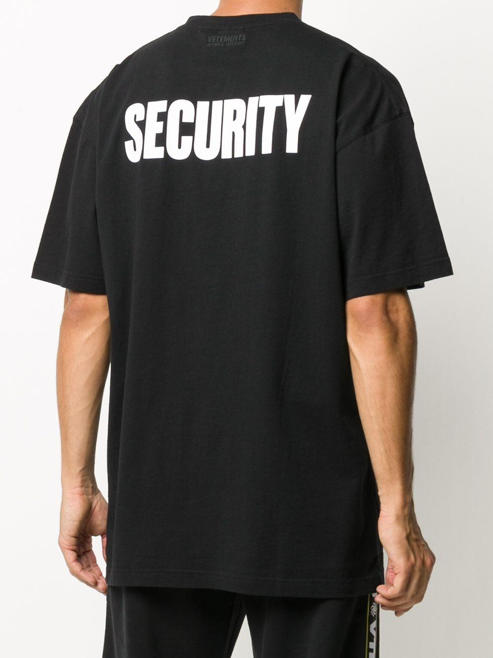 Vetements Security Crew Neck T-shirt in Black for Men | Lyst