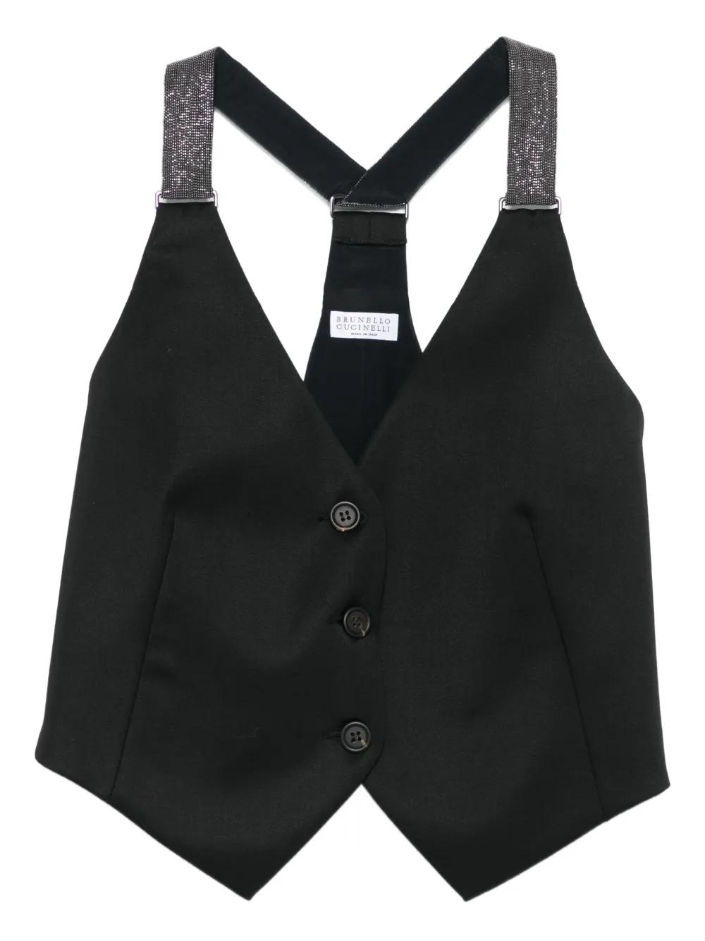 ベスト・ジレ BRUNELLO CUCINELLI Women Vests M0F79HJ506C101 BLACK Women's Brunello Cucinelli Vests - up to −82% | Stylight