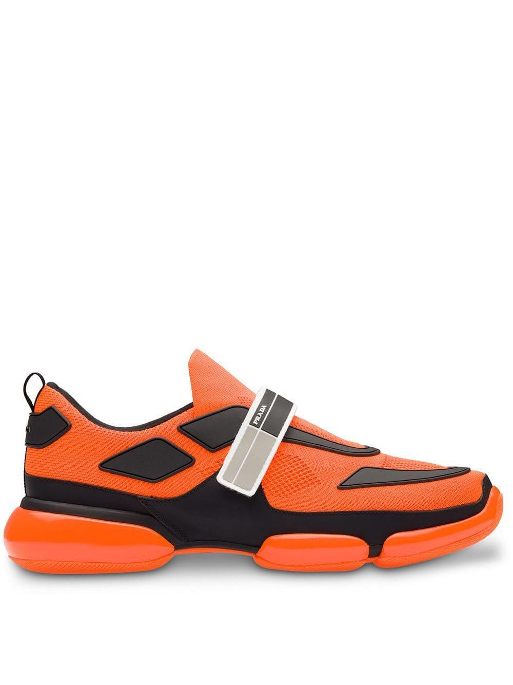 Prada Rubber Cloudbust Sneakers in Orange for Men - Lyst