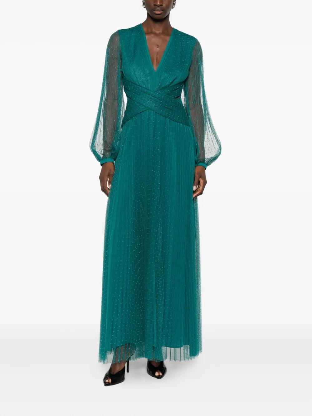 Twinset Twisted Long-Sleeved Dress in Green | Lyst Twinset Twisted Long-Sleeved Dress in Green | Lyst