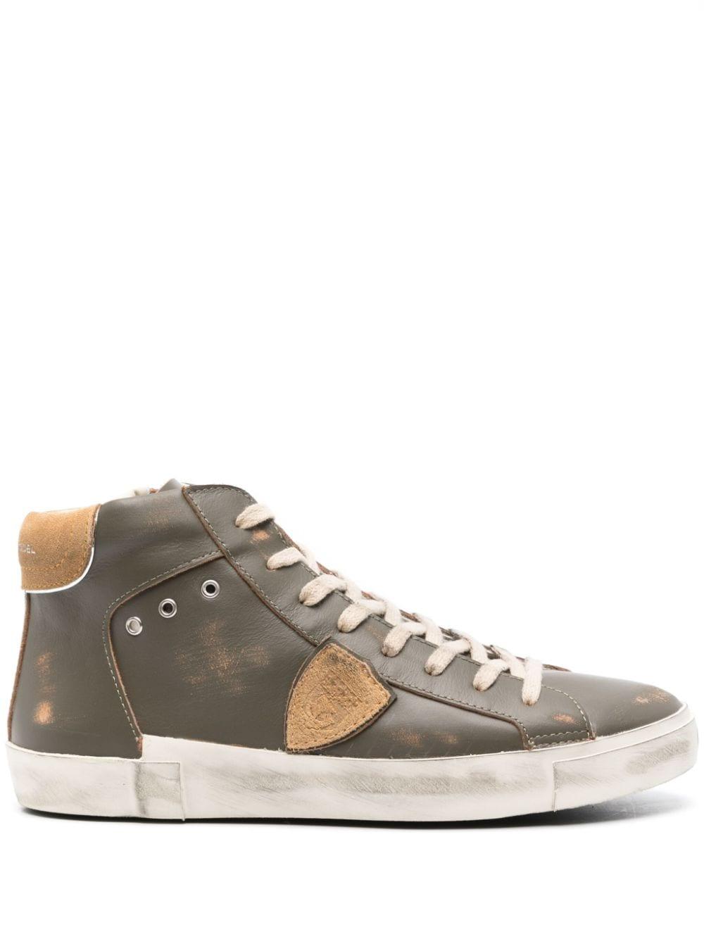 Philippe Model Prsx Hi Top Sneakers in Green for Men Lyst