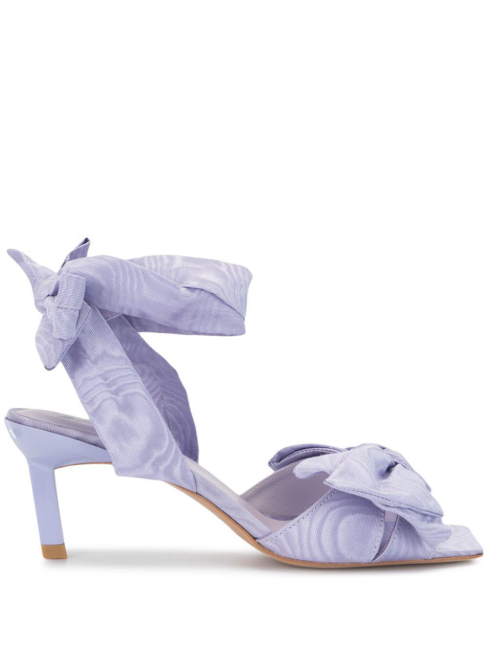 Ganni Heeled Bow Sandals in Purple | Lyst Australia