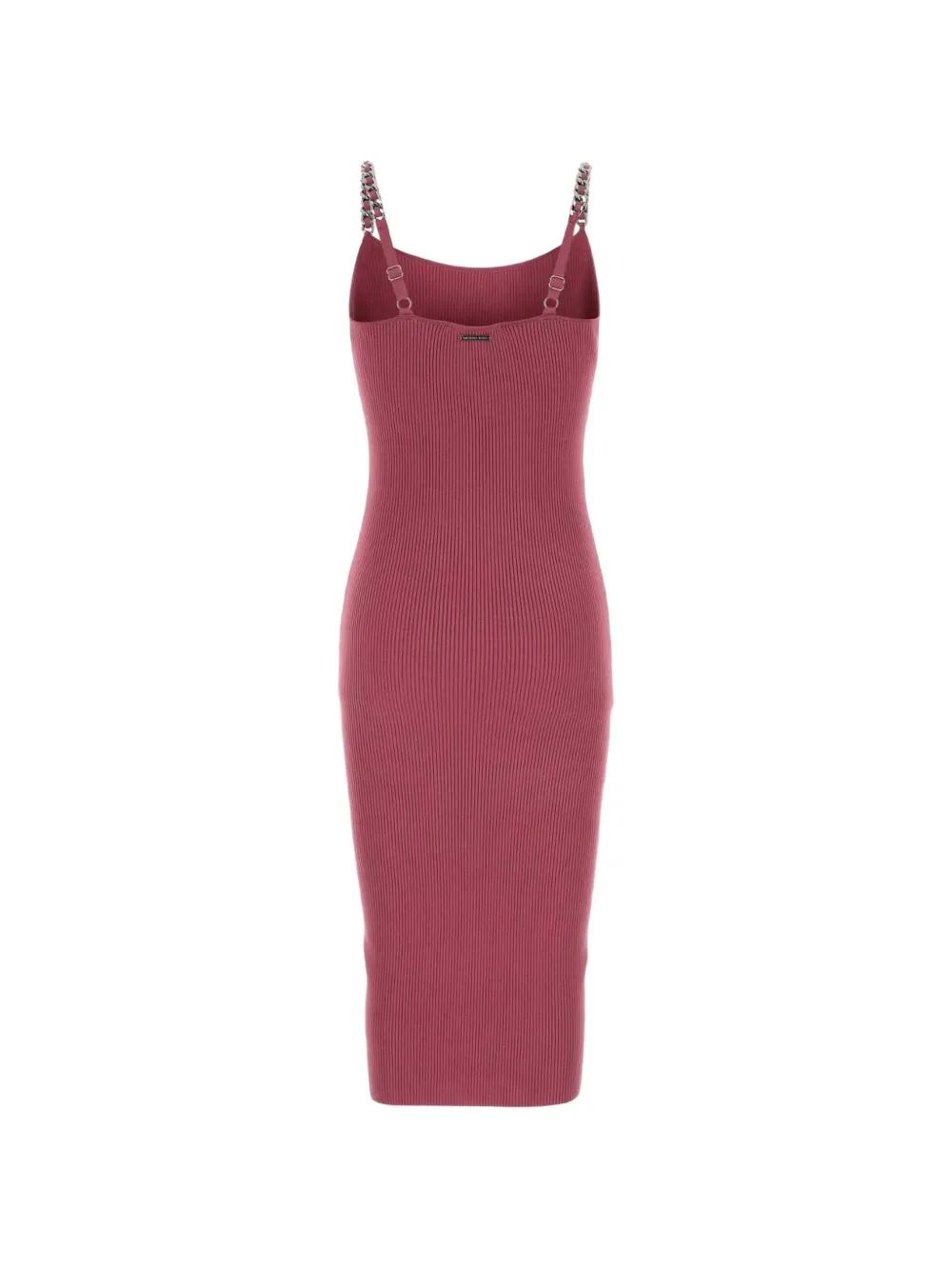michael kors chain midi dress Ribbed Chain-Strap Midi Dress in ROSEWOOD - Sale