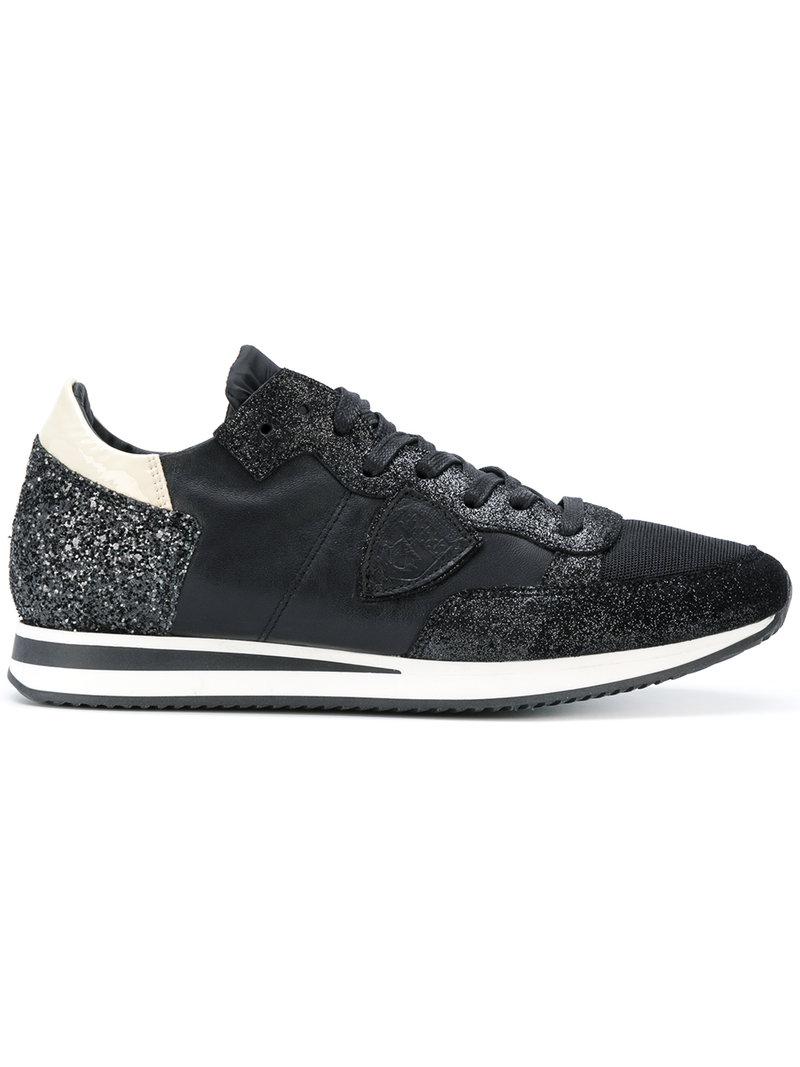 philippe model zwart glitter