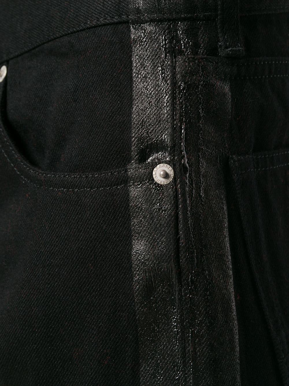 Alexander McQueen Denim Side Stripe Jeans in Black for Men - Lyst