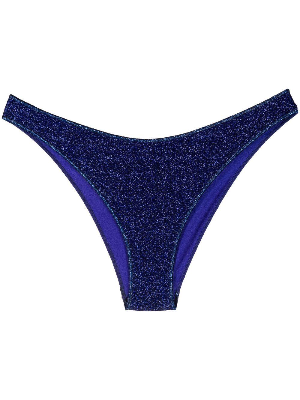 Oséree Lumière Metallic Bikini Briefs in Blue Lyst Canada