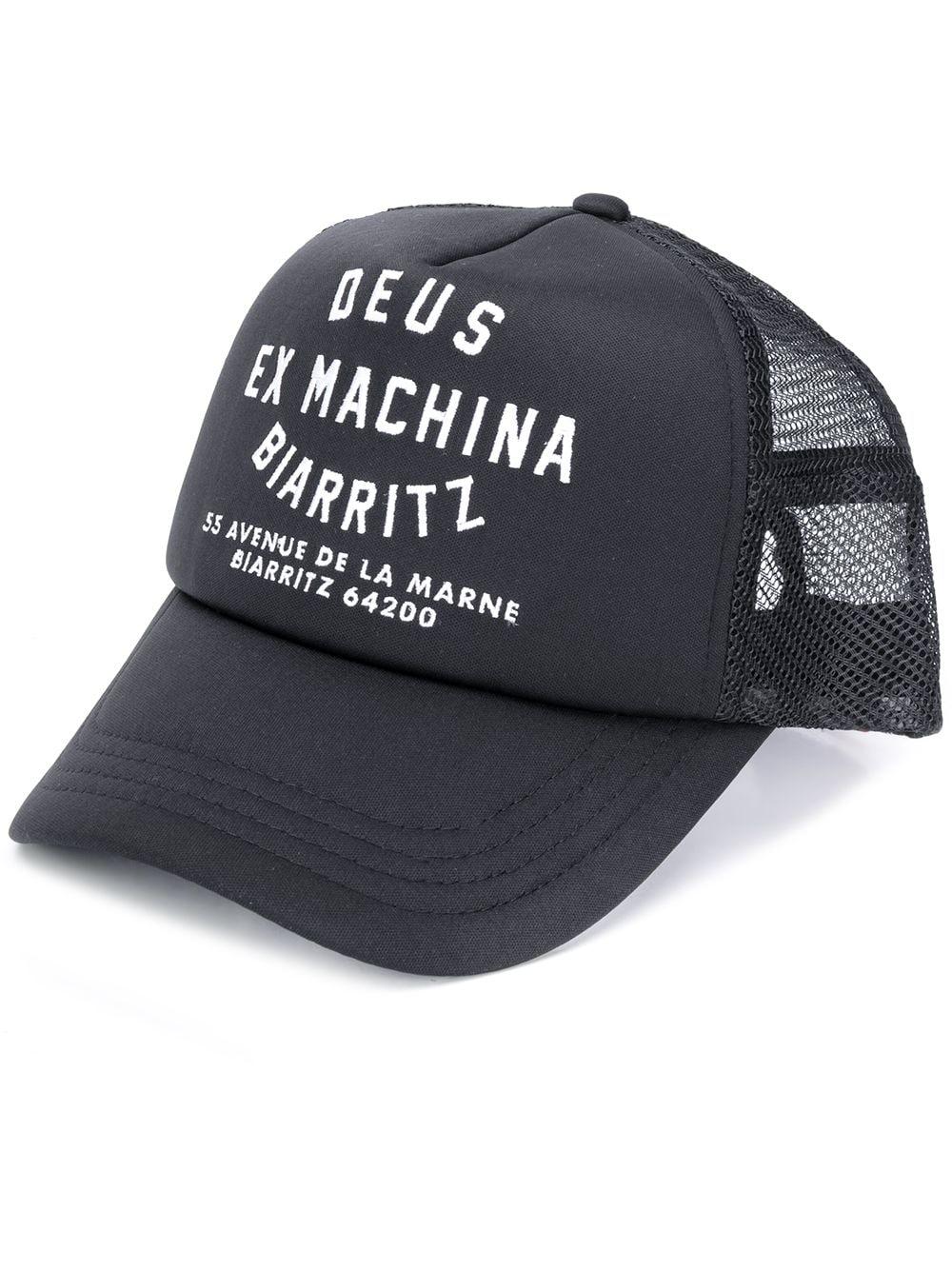 Deus Ex Machina Leather Embroidered Logo Baseball Cap in Black for Men -  Lyst