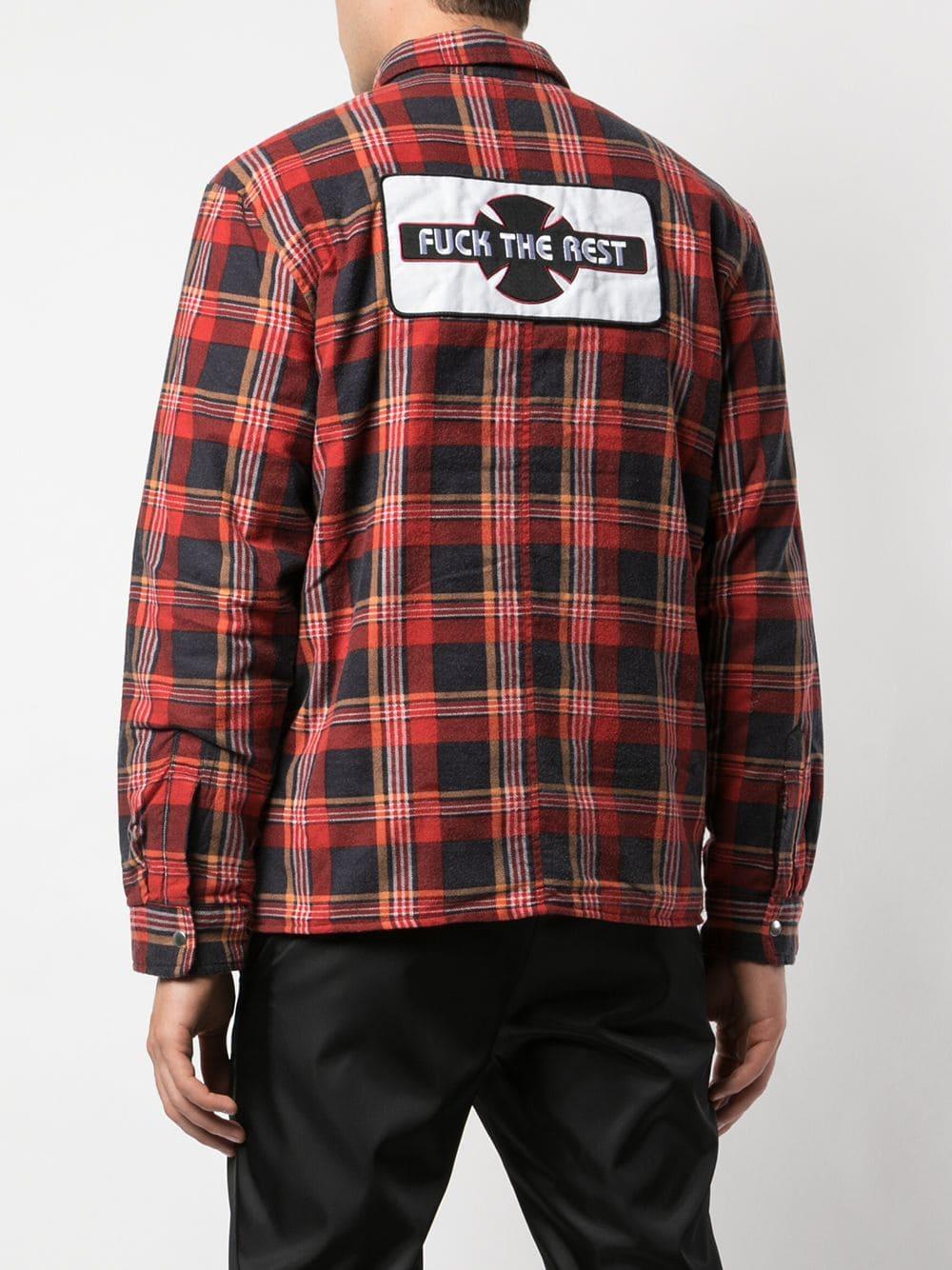 Supreme X Independent Quilted Flannel Shirt in Red for Men - Lyst