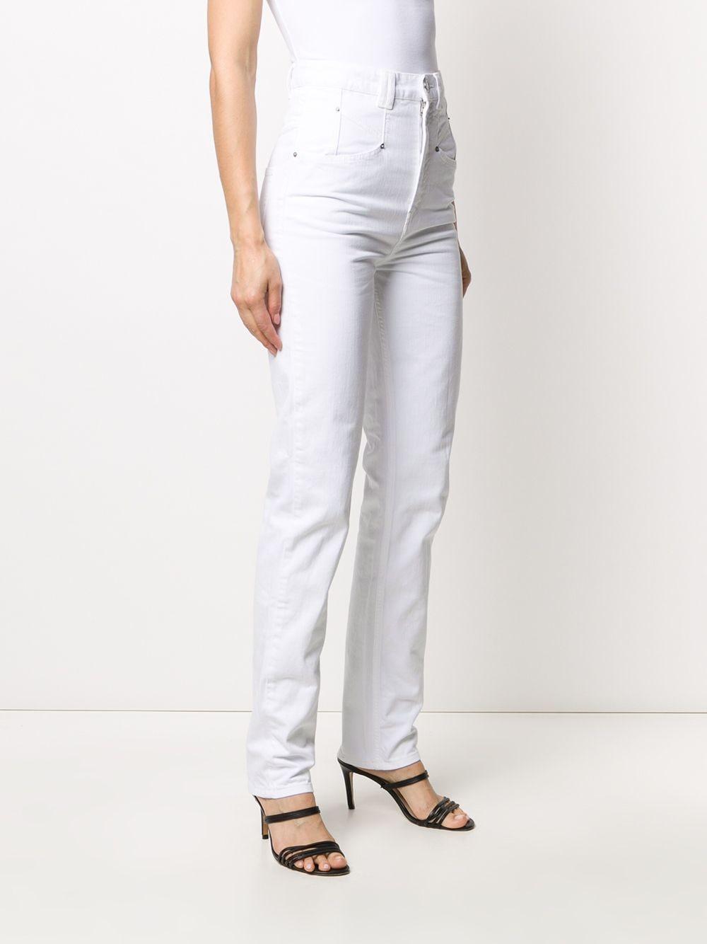 Isabel Marant Denim Super High-rise Tapered Jeans in White - Lyst