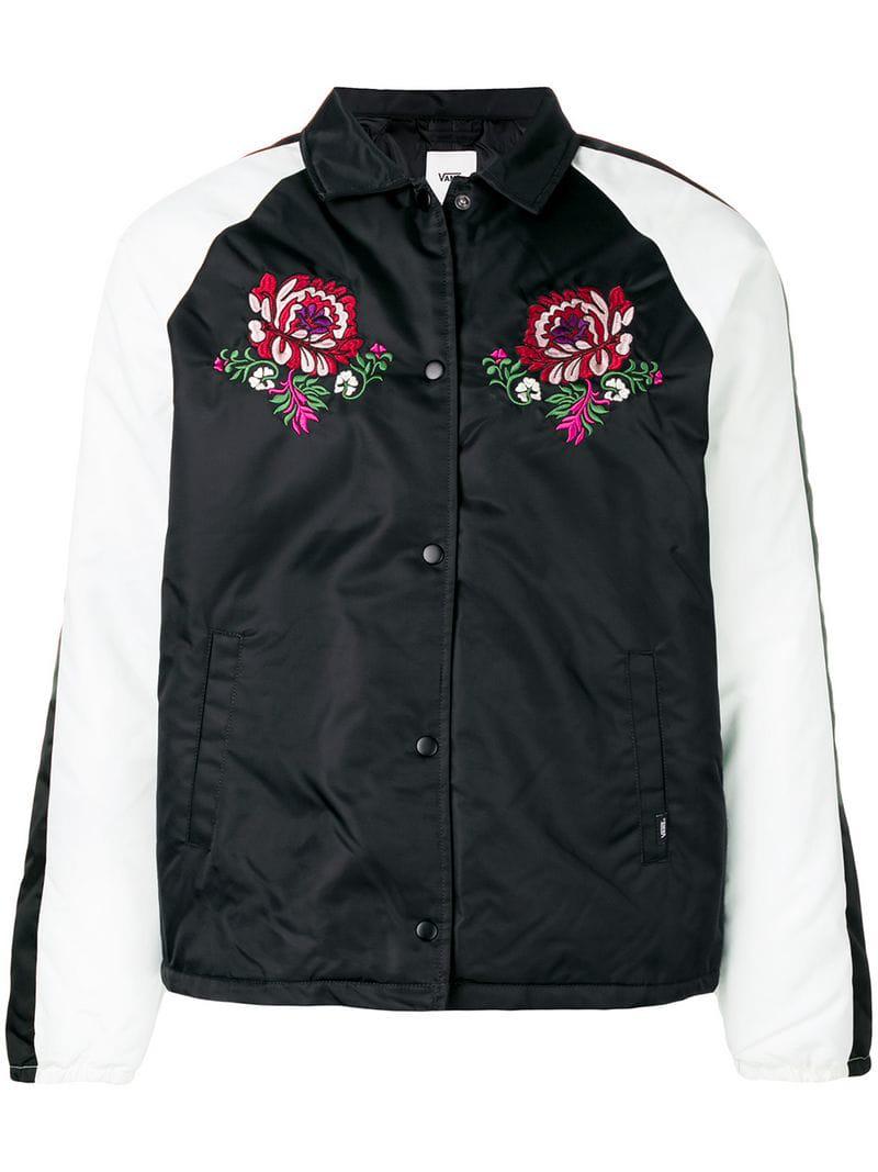 Vans Rose Embroidered Shirt Jacket in Black for Men | Lyst
