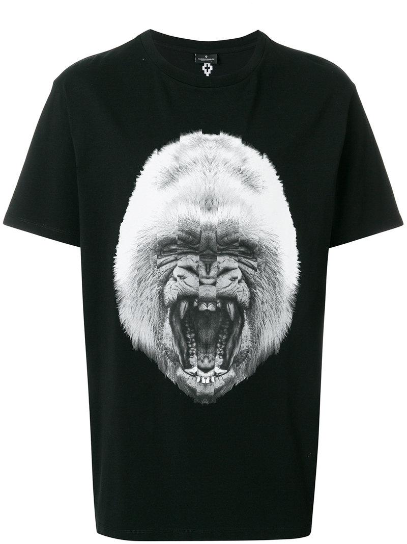 Burlon Gorilla Cotton T-shirt in Black for Men Lyst