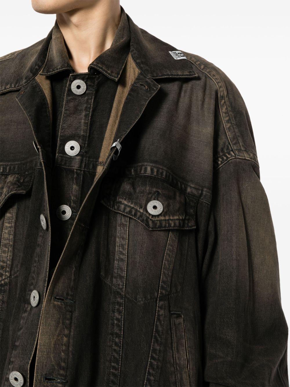 Maison Mihara Yasuhiro Layered Denim Jacket in Black for Men Lyst UK