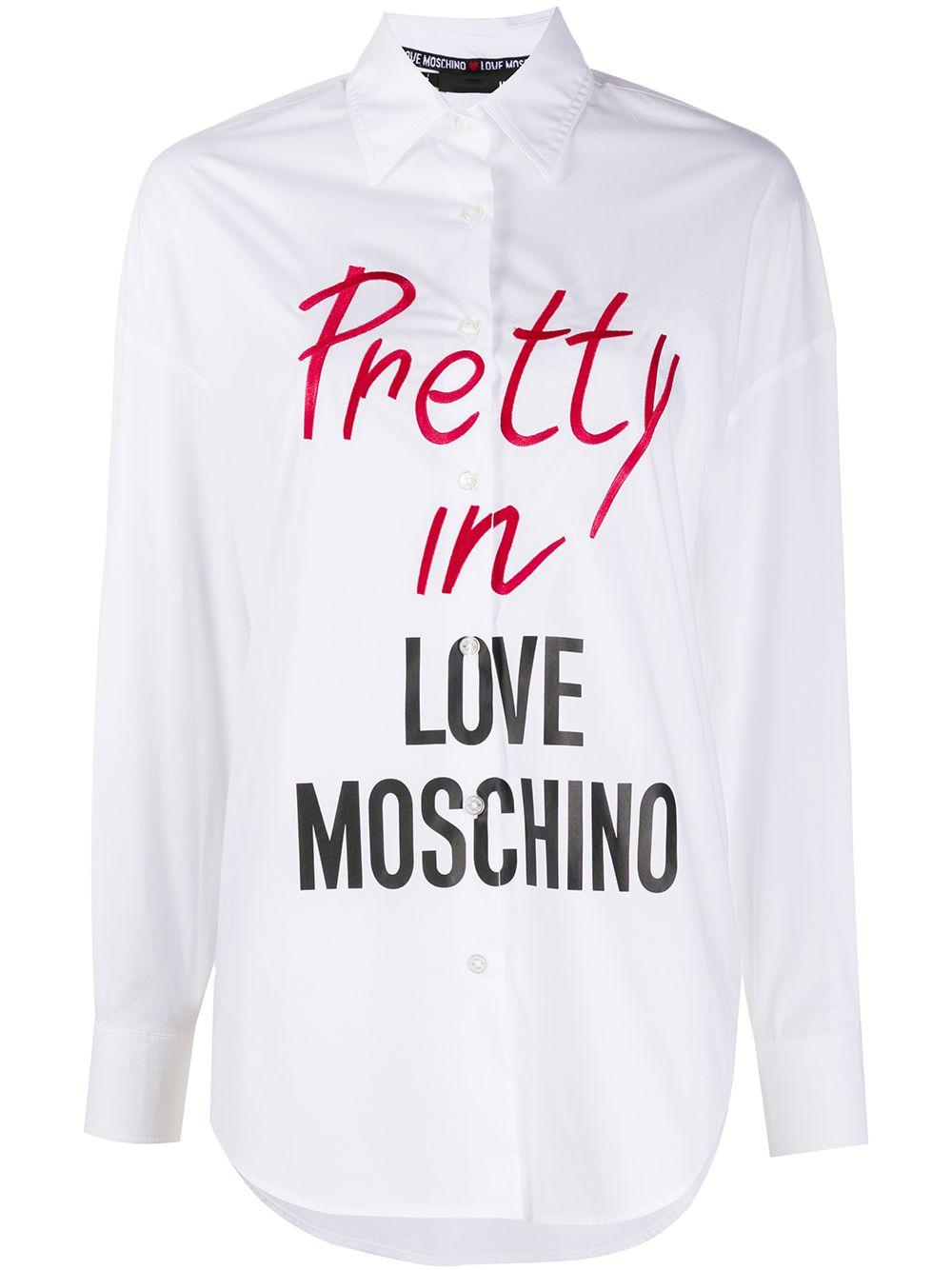 Chemise Pretty In Love Moschino en coloris Blanc | Lyst