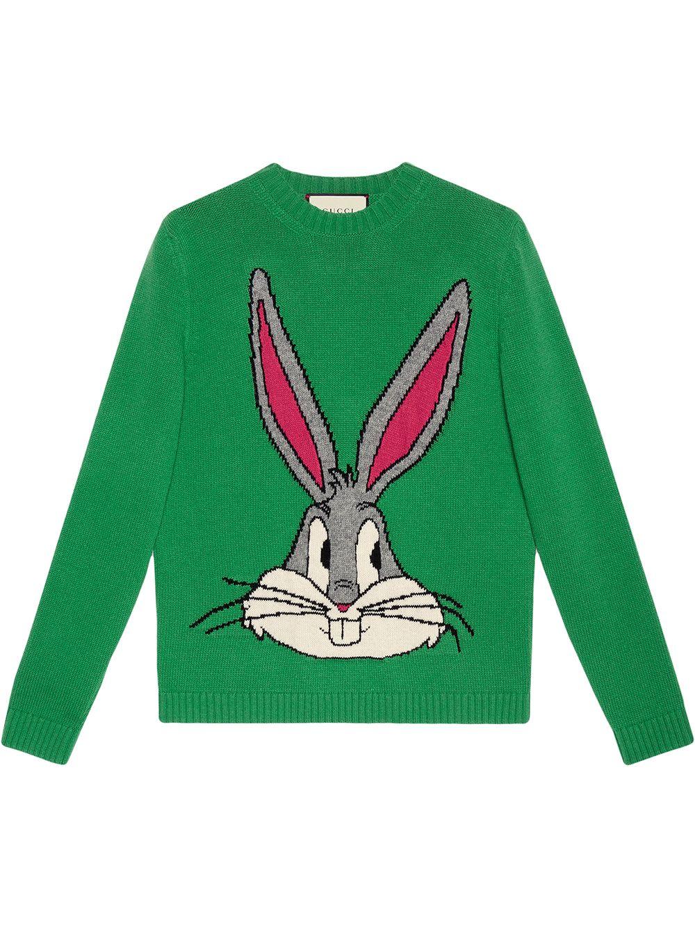 Tether krone skovl Gucci Bugs Bunny Wool Knit Sweater in Green for Men | Lyst
