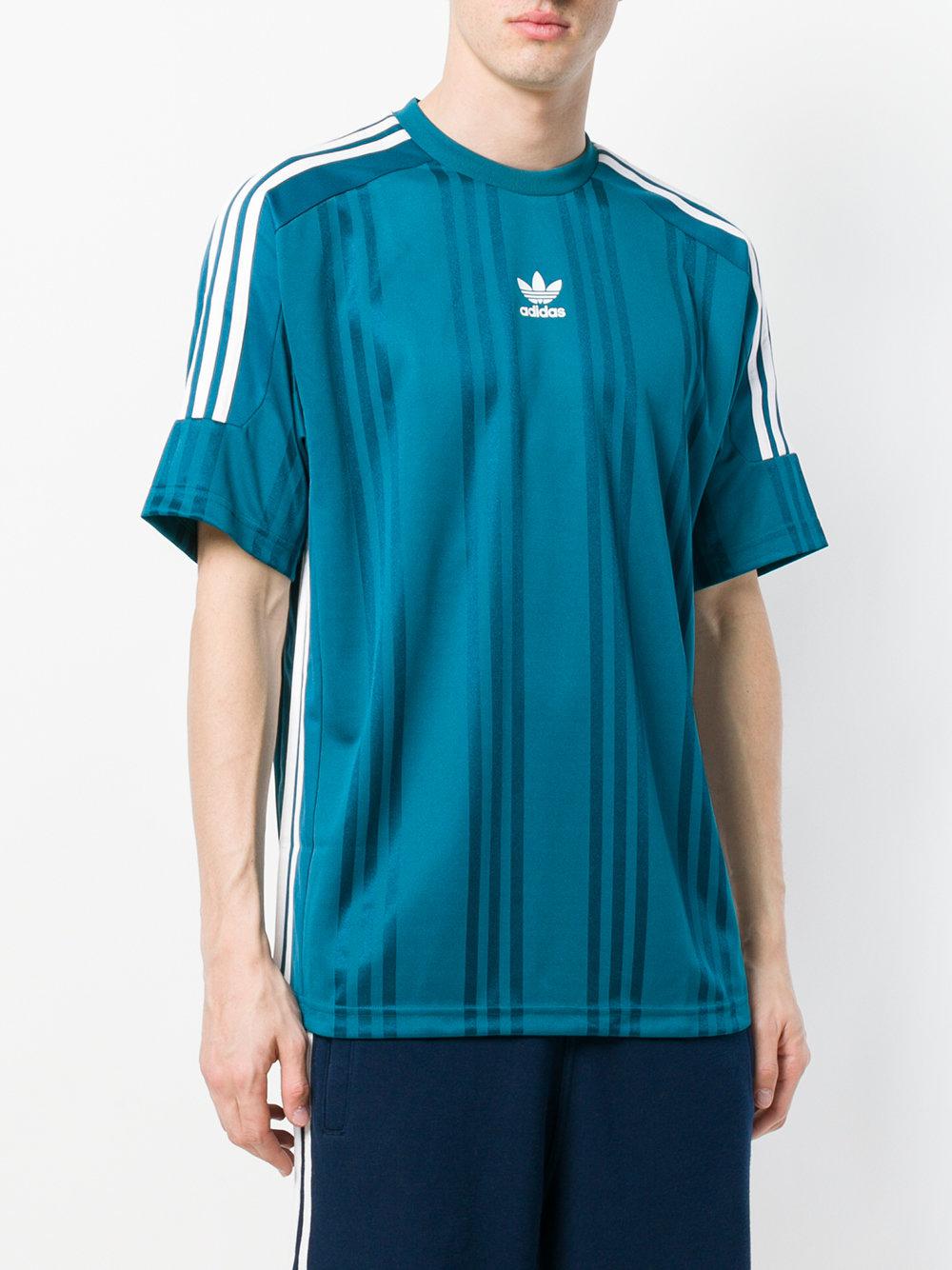 adidas Originals 3 Stripes Jacquard Jersey T-shirt in Blue for Men | Lyst  Canada