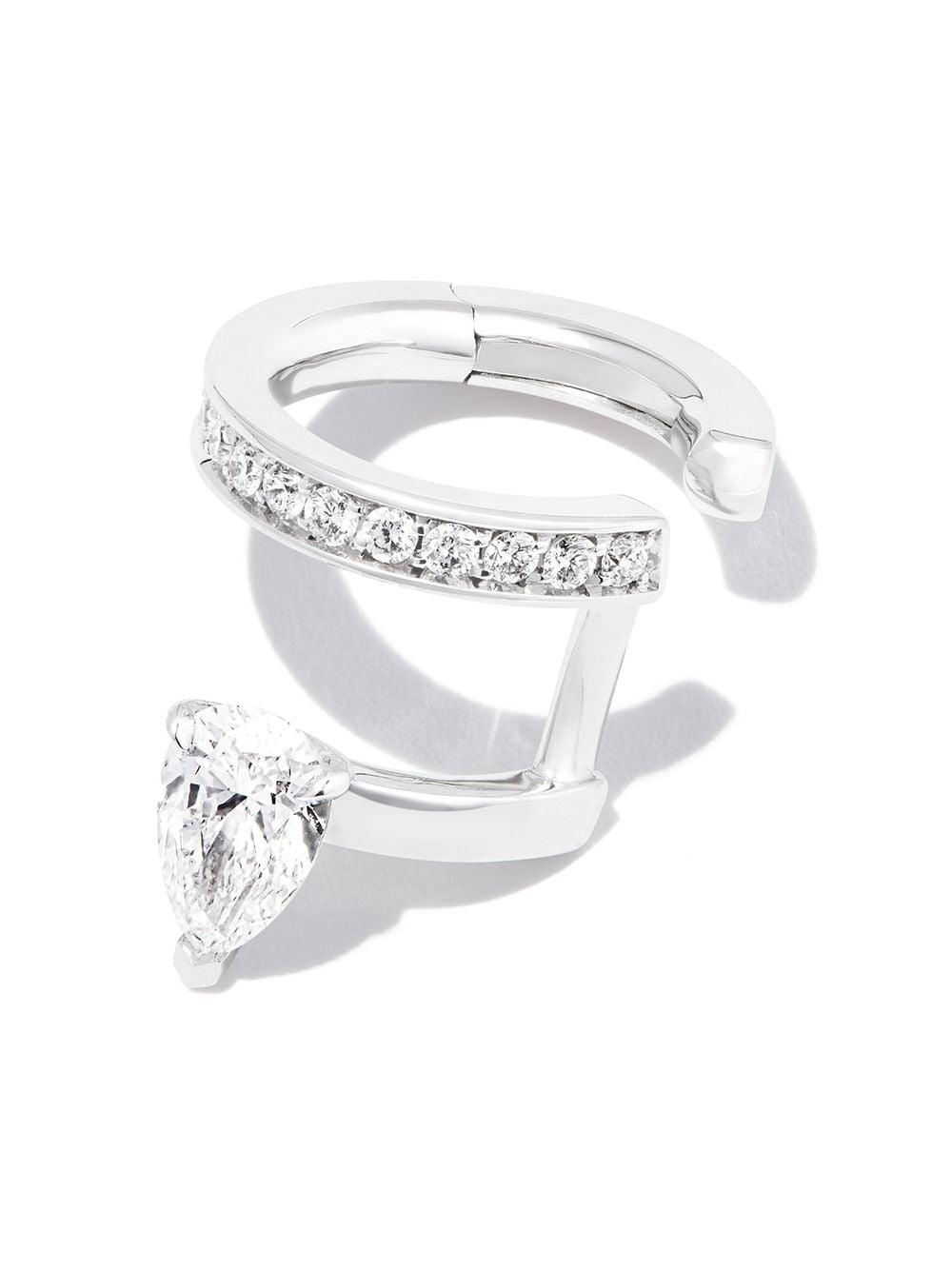 Repossi 18kt Ear Cuff aus Weißgold mit Diamanten in Weiß Lyst DE