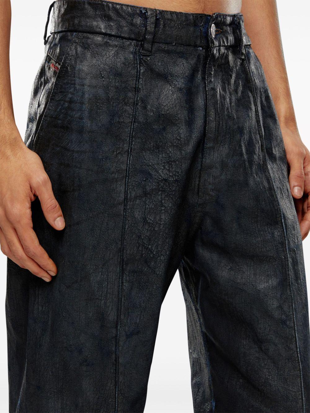 DIESEL D-Chino-Work Coated Straight-Leg Jeans in Blue for Men | Lyst