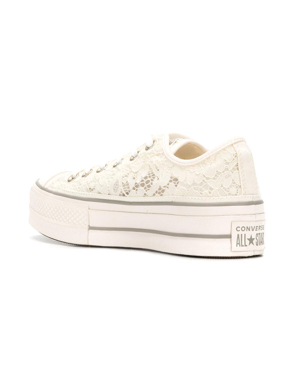 converse basse blanche dentelle